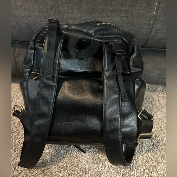 MOMINSIDE Leather Diaper Bag Backpack Leather Baby Bag - Picture 9 of 9